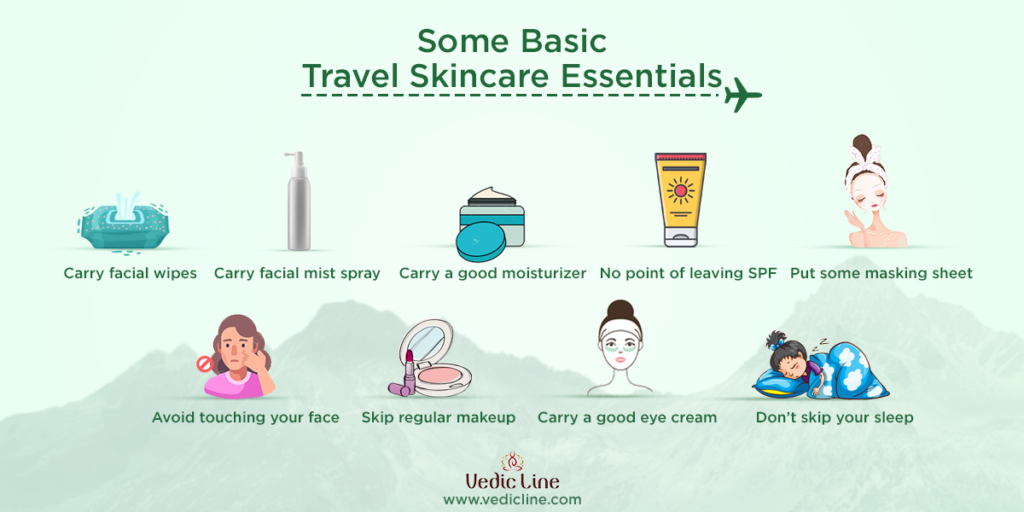 Basic skin care tips for travelling :travel beauty routine