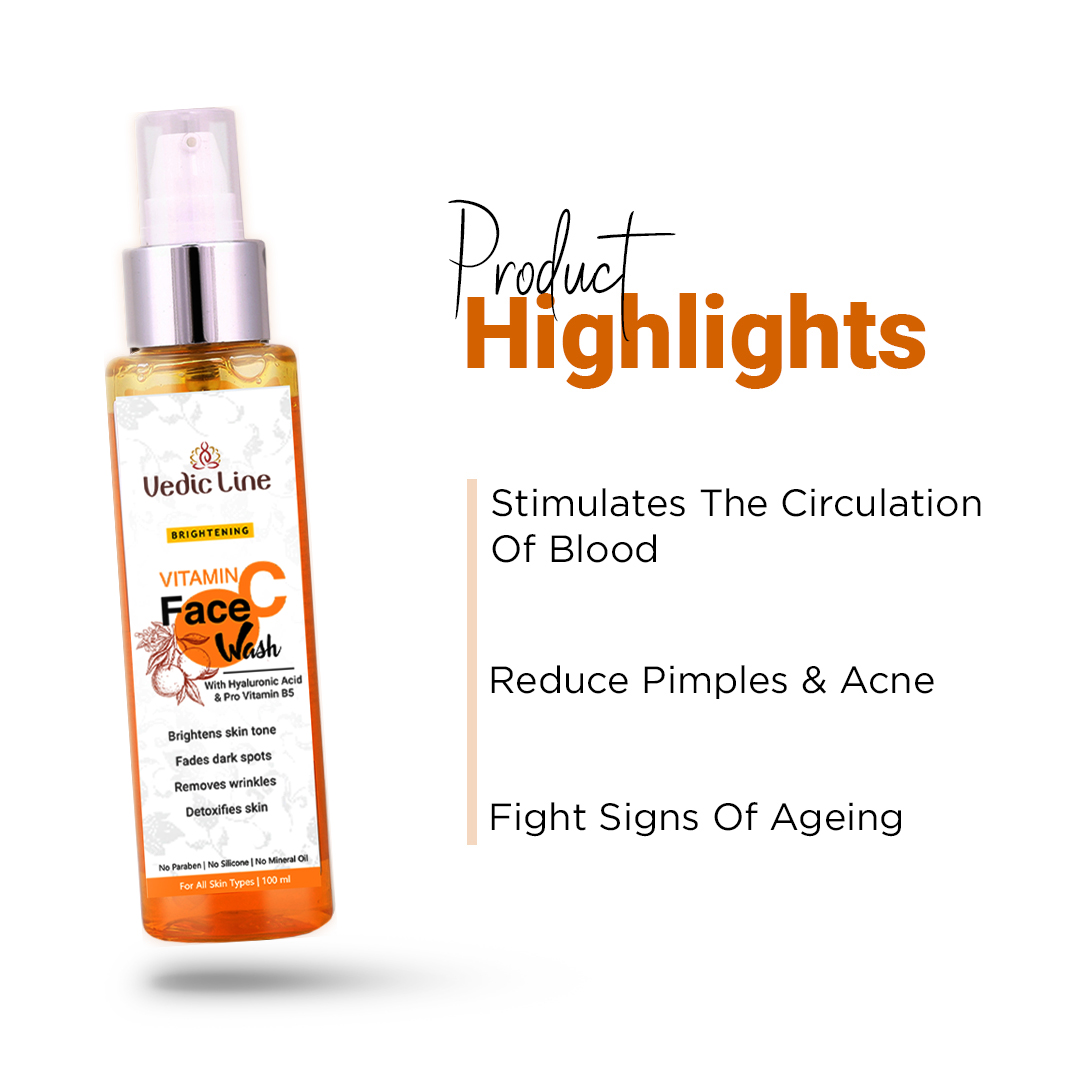 Buy Natural Vitamin C Face Wash for pigmentation & brown coloured spots