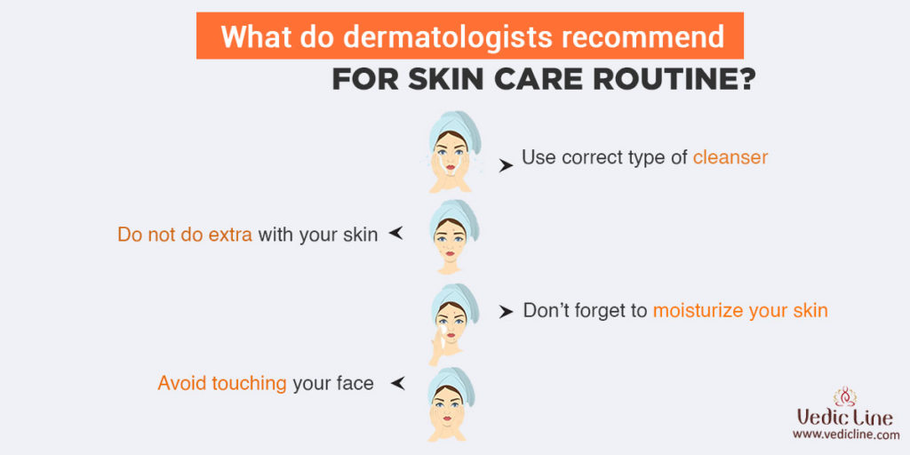What do dermatologists recommend for skin care routine-Vedicline