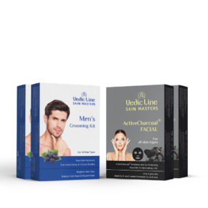 Men's Grooming Kit (Mono Dose Pack of 2) & ActiveCharcoal Facial (Mono Dose Pack of 2)